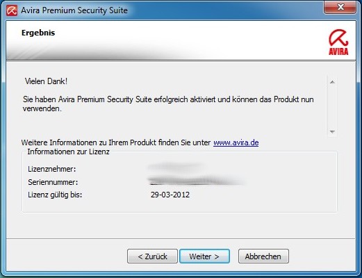 Avira Internet Security Suite 2012 Key Bzw Lizenz Kostenlos Legal