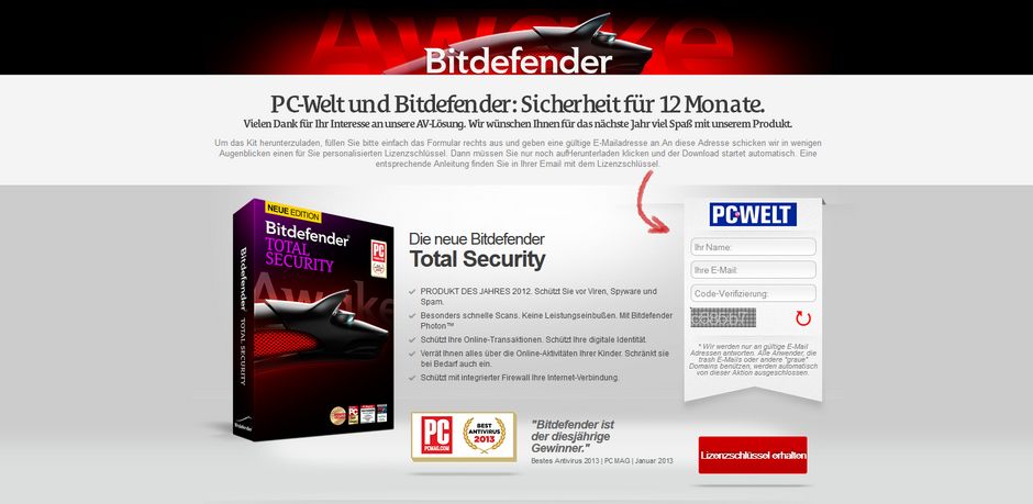 PCWelt Promotion Bitdefender