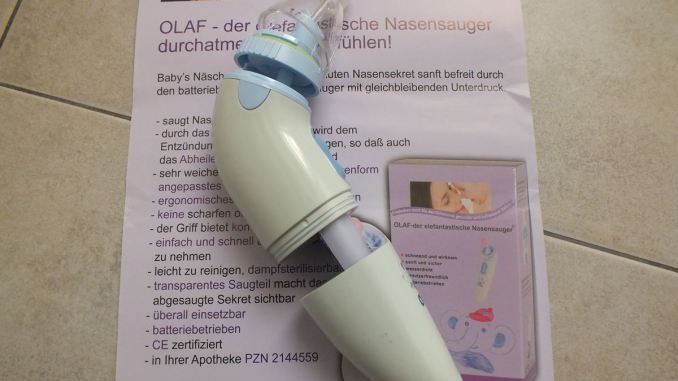 Test Olaf Nasensauger batteriebetrieben zerlegt gereinigt